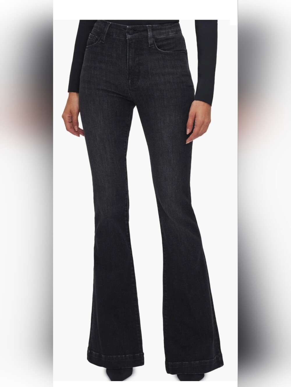 Good American Black Flare Jeans